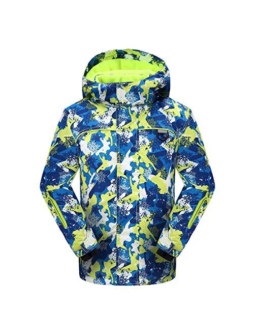 PHIBEE Big Boy's Waterproof Breathable Snowboard Ski Jacket