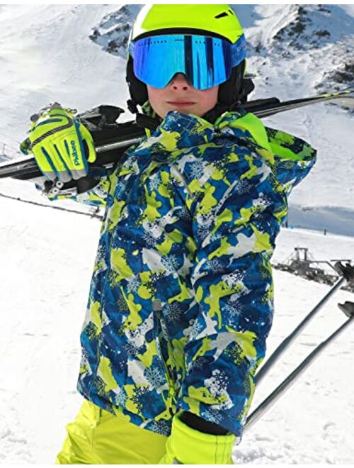 PHIBEE Big Boy's Waterproof Breathable Snowboard Ski Jacket