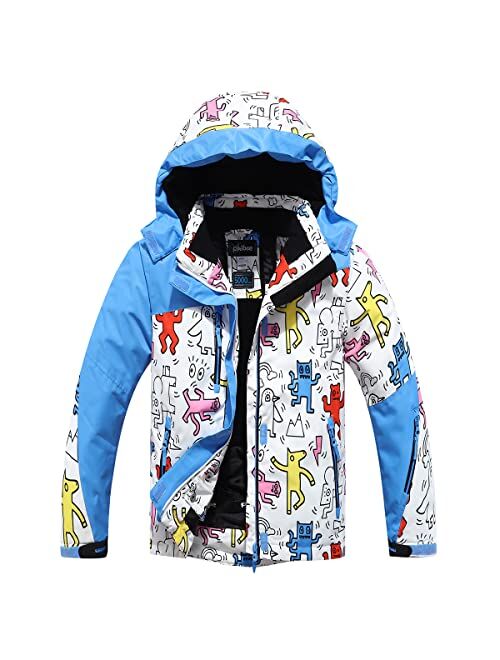 PHIBEE Big Boy's Waterproof Breathable Snowboard Ski Jacket