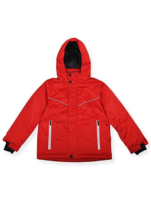 Arctic Quest Boys Windproof Water Resistant Insulated Hooded Winter Snow and Ski Jacket