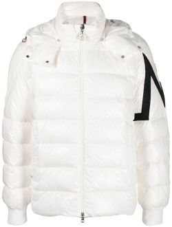 hooded feather down jacket