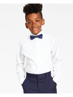 Big Boys 2-Pc. Stretch Dot Print Shirt & Bow Tie Set