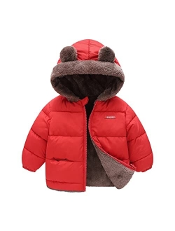 Generic Kids Baby Boys Winter Coat Fleece Lined Thick Warm Outerwear Toddler Solid Color Corduroy Jacket 6M-3Y