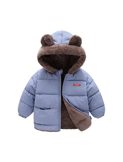 Generic Kids Baby Boys Winter Coat Fleece Lined Thick Warm Outerwear Toddler Solid Color Corduroy Jacket 6M-3Y