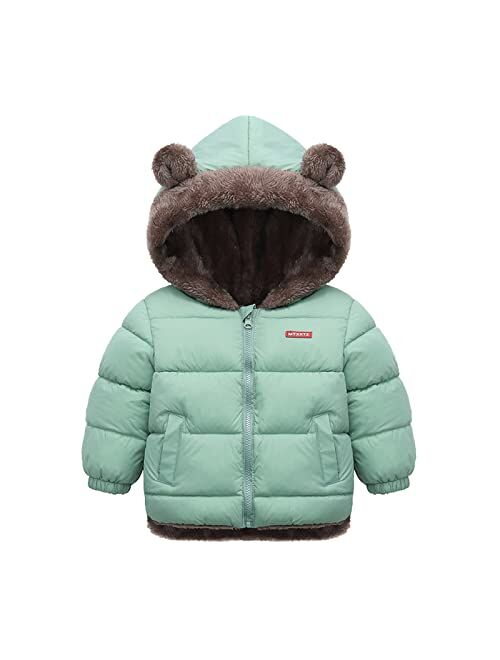 Generic Kids Baby Boys Winter Coat Fleece Lined Thick Warm Outerwear Toddler Solid Color Corduroy Jacket 6M-3Y