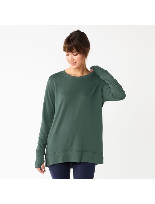 Women's Sonoma Goods For Life Super Soft Solid Tunic Sweatshirt