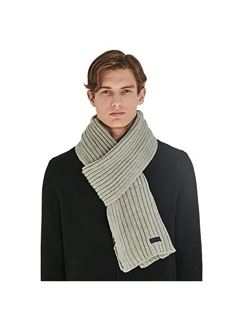 CACUSS Men's Long Thick Cable Cold Winter Warm Scarf Soft Knitted Neckwear