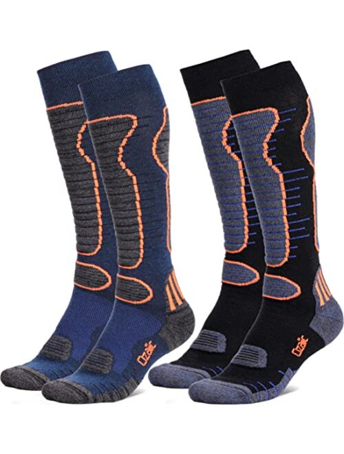 Hylaea Merino Wool Ski Socks, Cold Weather Socks for Snowboarding