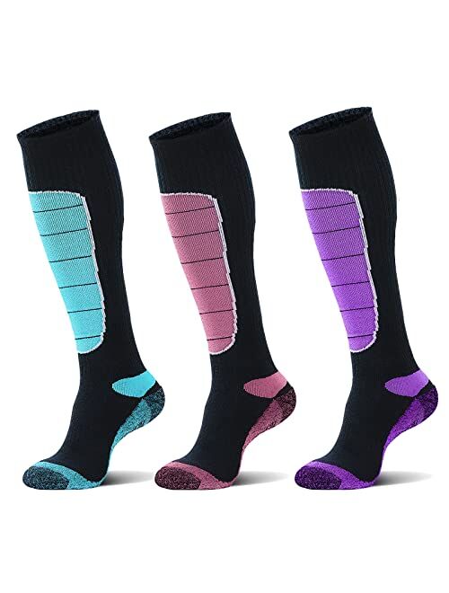 Hylaea Merino Wool Ski Socks, Cold Weather Socks for Snowboarding, Snow, Winter, Thermal Knee-high Warm Socks, Hunting