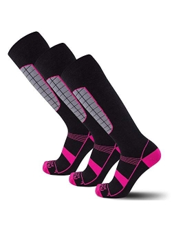 Pure Athlete Alpine Ski Socks Wool Snowboard and Skiing Warm Midweight Socks Merino Men and Women