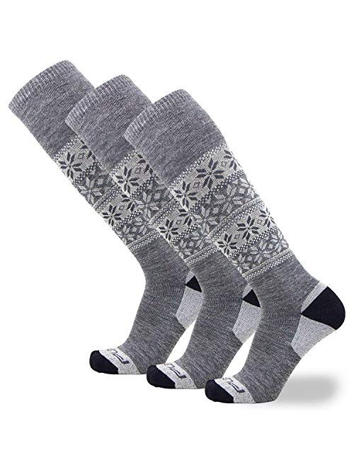 Pure Athlete Alpaca Ski Socks Men Warm Wool Sock, Women Skiing, Snowboarding