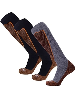 Pure Athlete Copper Compression Ski Socks Men Warm Merino Wool, OTC, Women