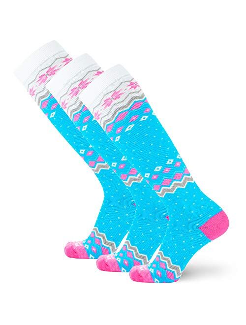 Pure Athlete Ski Socks Women Wool Warm Skiing Sock Men, Warmest Snowboard Cold Weather Pack