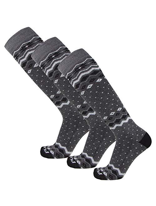 Pure Athlete Ski Socks Women Wool Warm Skiing Sock Men, Warmest Snowboard Cold Weather Pack