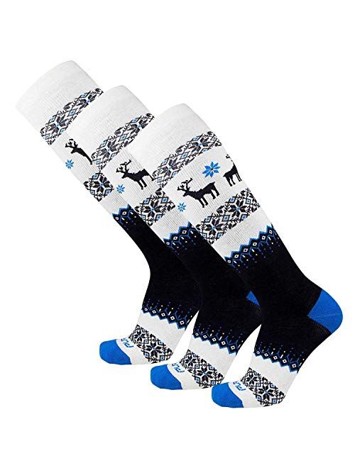 Pure Athlete Warm Wool Ski Socks Winter Women Skiing Merino Snowboard Pack Men