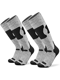 Busy Socks Men's Women's Merino Wool Ski Socks Winter Warm Socks for Skiing Snowboarding Outdoor Sports Cold Weather