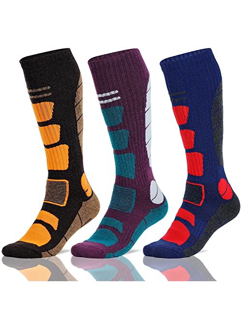 Hromec Ski Socks Merino Wool Thermal Knee High Winter Snowboard Sport Socks Men Women, Hunting