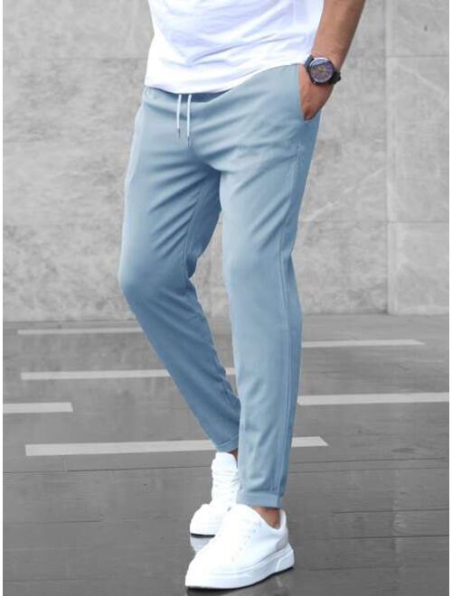 Shein Men Slant Pocket Drawstring Waist Pants