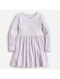 Girls' crinkle T-shirt dress in stripe