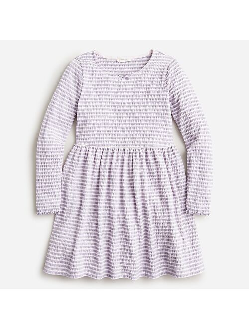 J.Crew Girls' crinkle T-shirt dress in stripe