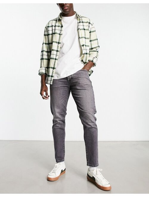 Selected Homme Toby slim fit tapered jeans in washed gray