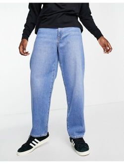 Stan Ray 5-pocket wide mid wash jeans in blue