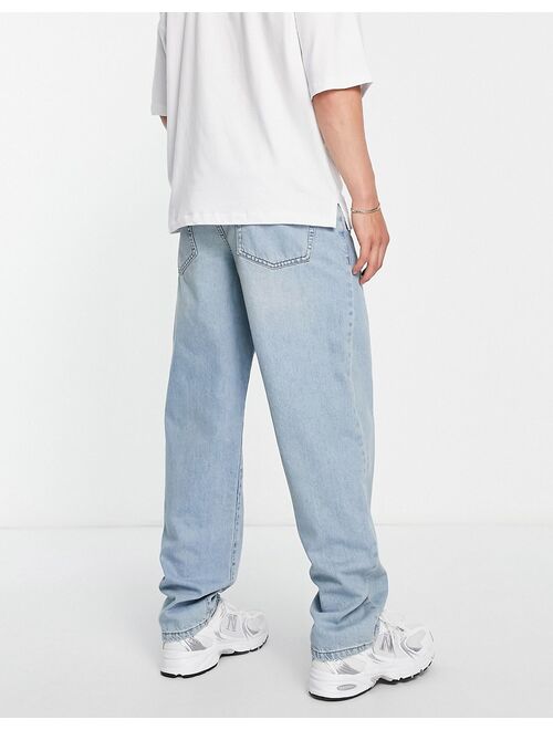 ASOS DESIGN baggy jeans in light wash blue