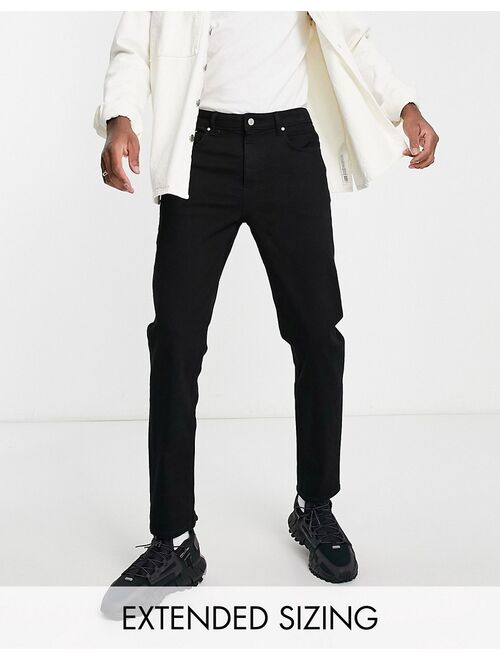 ASOS DESIGN tapered jeans in black