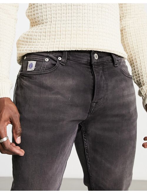 Pretty Green Erwood slim fit jeans in gray