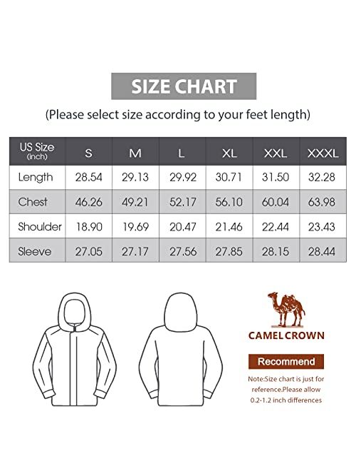 CAMEL Men's Winter Ski Jackets Waterproof Snow Coat with Hood Mountain Windproof Rain Jacket