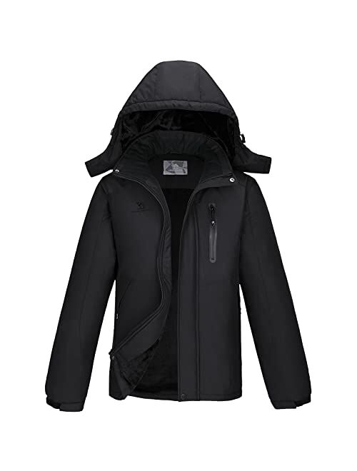 CAMEL Men's Winter Ski Jackets Waterproof Snow Coat with Hood Mountain Windproof Rain Jacket