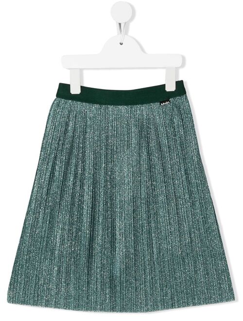 Molo pleated shimmer skirt