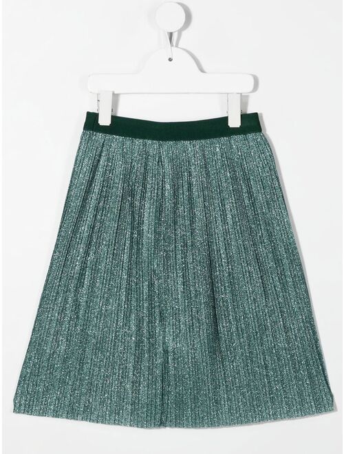 Molo pleated shimmer skirt