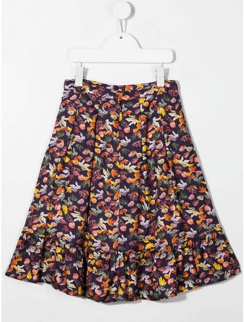 Molo Blondie leaf-print skirt