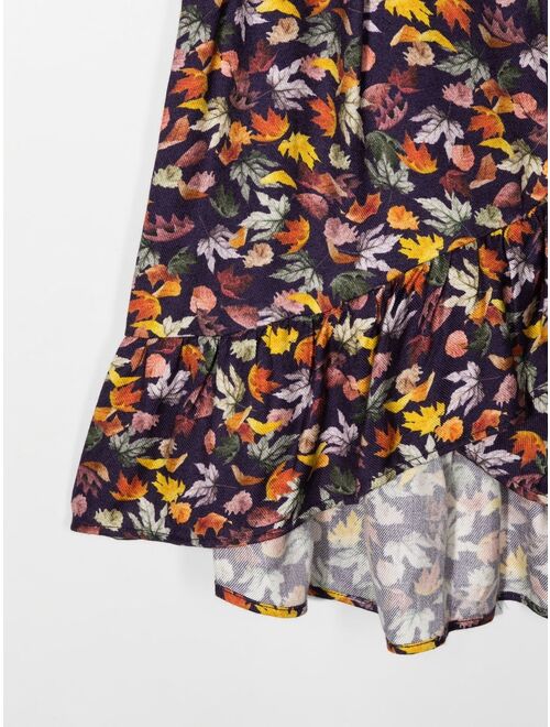 Molo Blondie leaf-print skirt