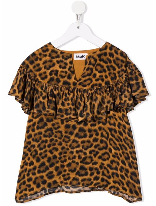 Molo leopard-print short-sleeved top