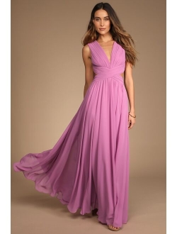 Vivid Imagination Neon Pink Cutout Maxi Dress