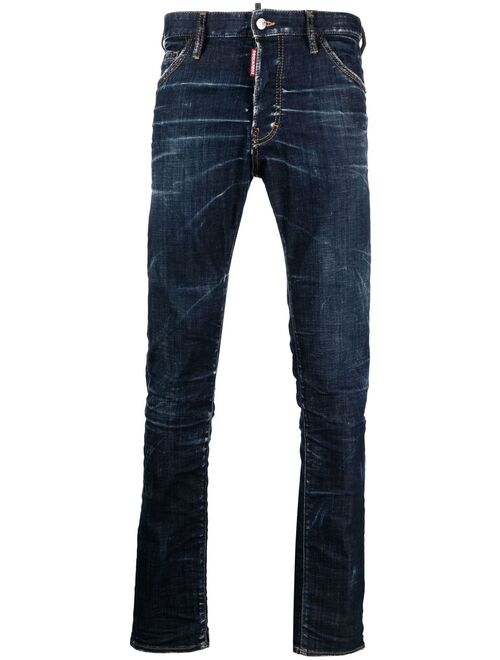 Dsquared2 logo-patch slim-cut jeans