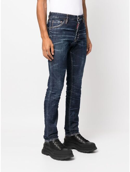 Dsquared2 logo-patch slim-cut jeans