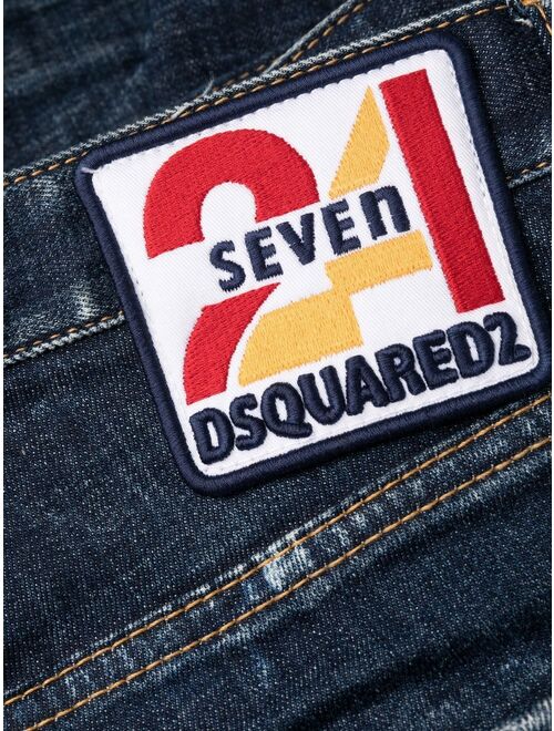 Dsquared2 logo-patch slim-cut jeans