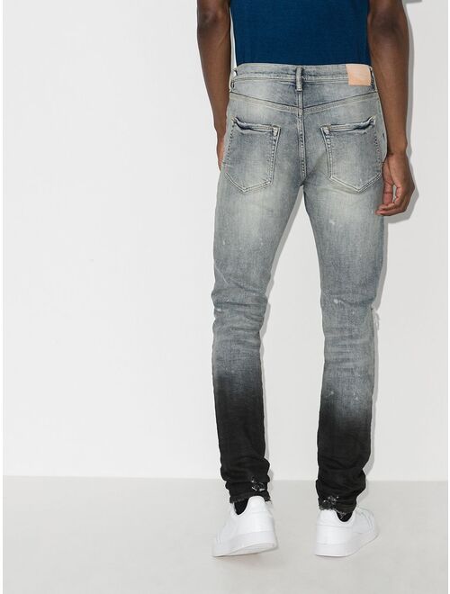 Purple Brand distressed gradient-effect straight-leg jeans