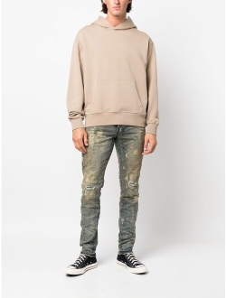 distressed-effect jeans