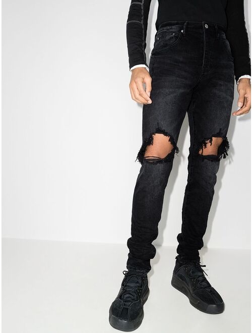 Purple Brand Wash Blowout slim-leg jeans