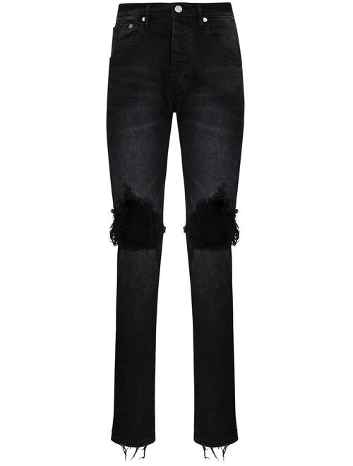 Purple Brand Wash Blowout slim-leg jeans