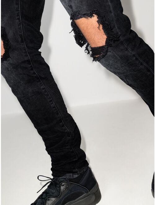 Purple Brand Wash Blowout slim-leg jeans