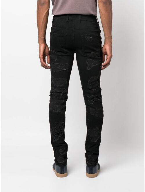 Represent Shredded Denim skinny-cut jeans