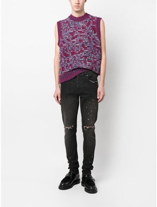 Purple Brand distressed straight-leg jeans