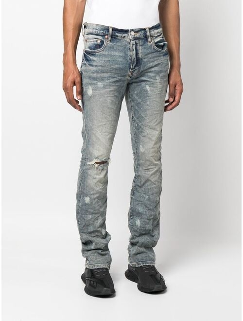 Purple Brand medium-wash slim-cut jeans