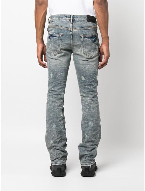 Purple Brand medium-wash slim-cut jeans