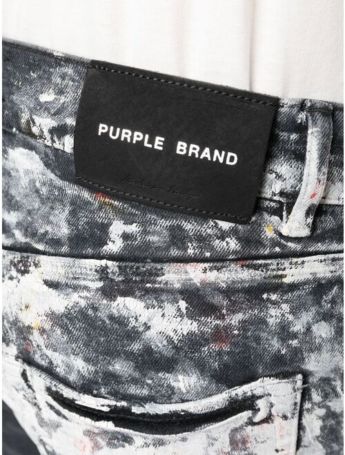 Purple Brand heavy-paint slim jeans